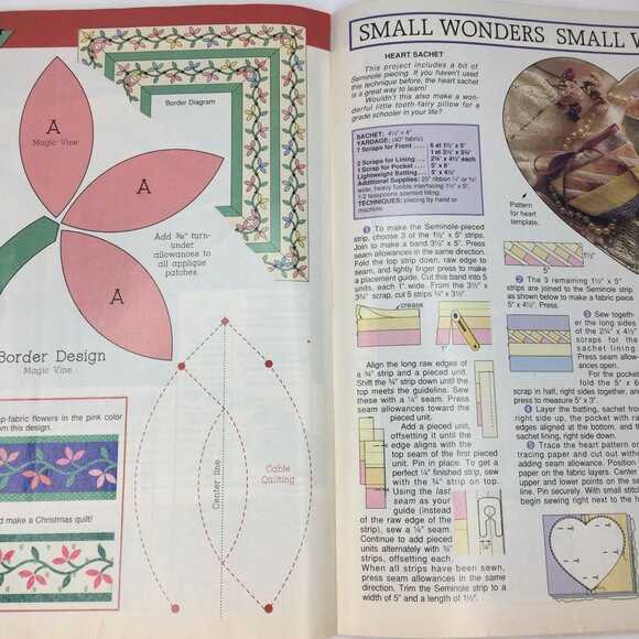 Vintage Quiltmaker Magazine Jan/Feb 1995 No 41 Valentine 7 Patterns Design Ideas - Picture 6 of 10